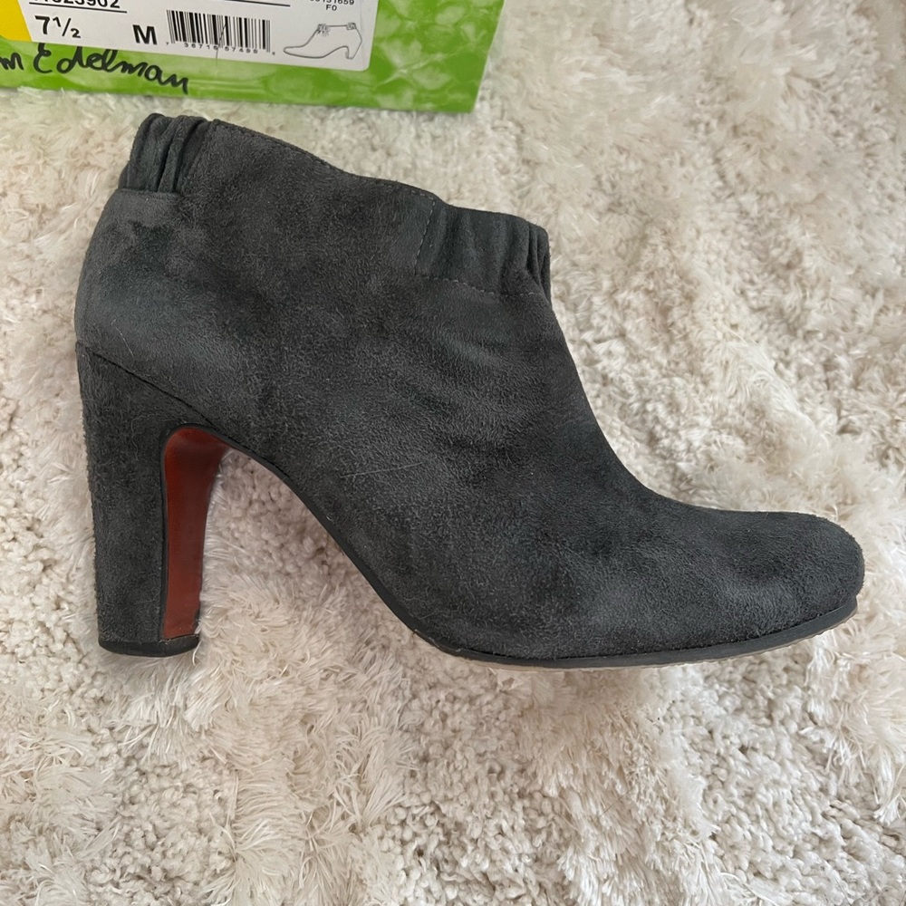 Sam Edelman gray suede booties